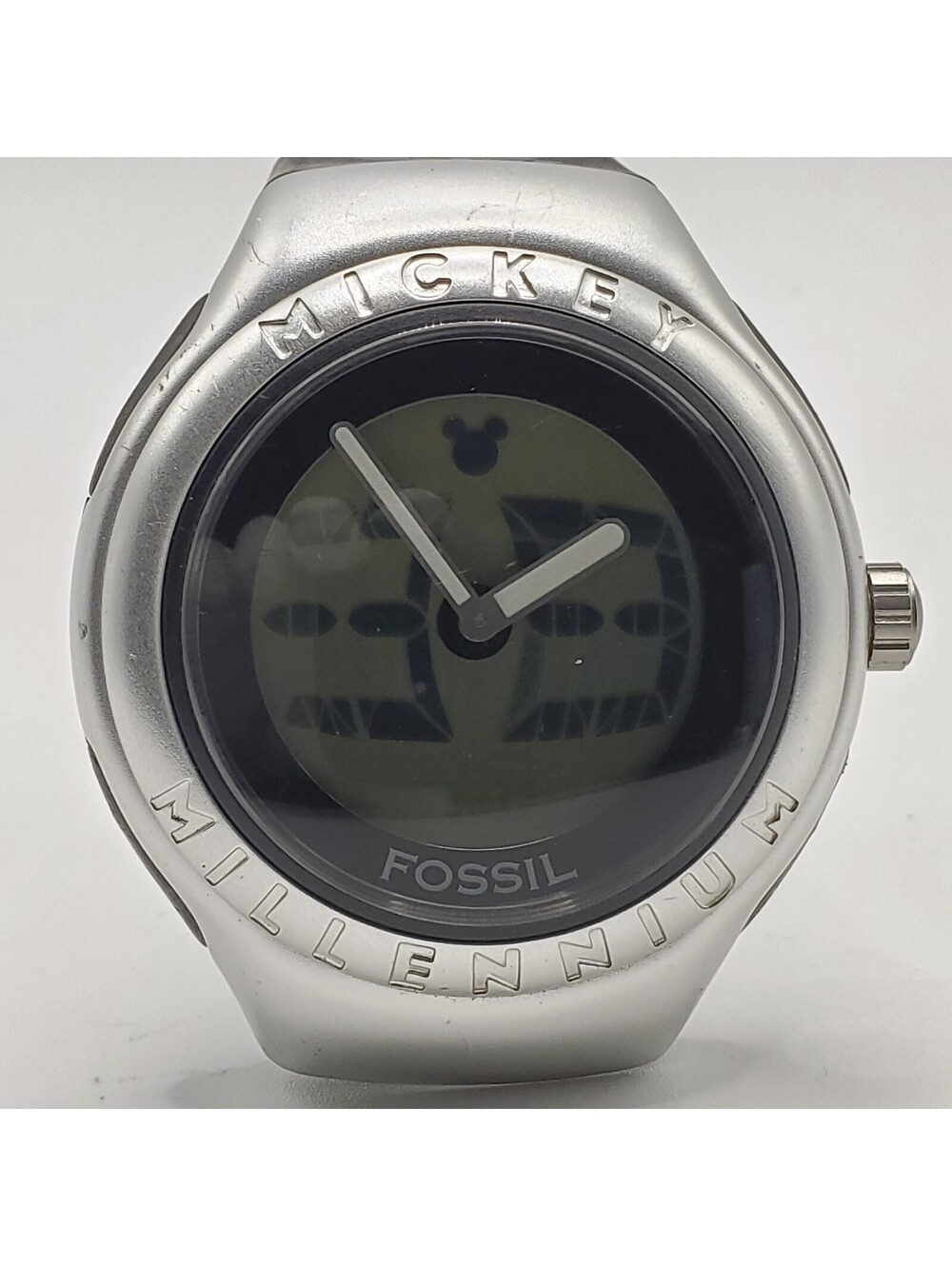 Mickey Mouse Fossil Welcome Millennium Digital Analog Watch New Batteries Read